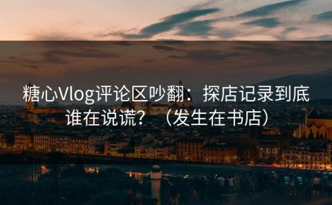 糖心Vlog评论区吵翻：探店记录到底谁在说谎？（发生在书店）